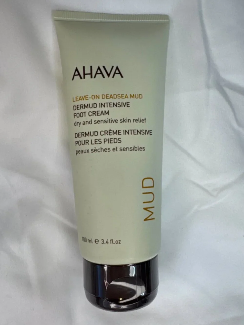 AHAVA Dermud Intensive Leave-on Deadsea Mud FOOT Cream 3.4oz